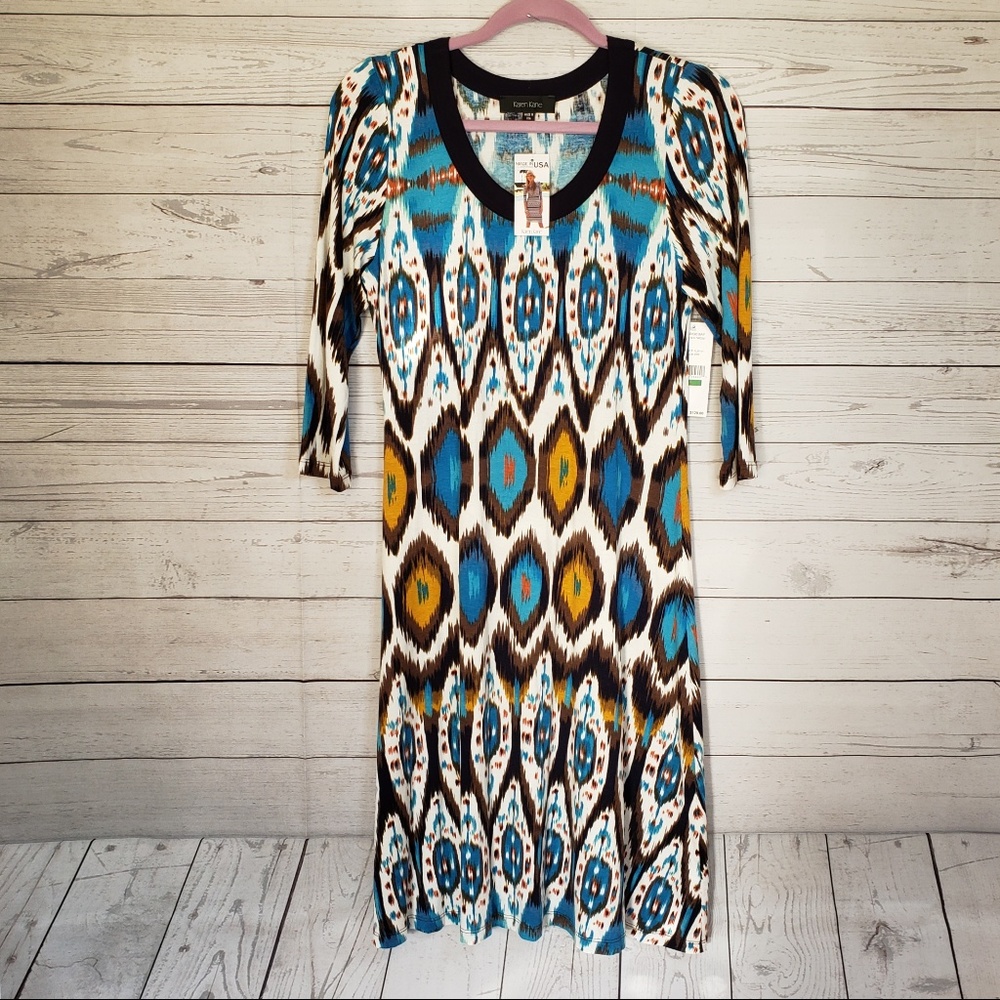 *SOLD*  Karen Kane Tribal Print Sheath Dress - Picture 2 of 8